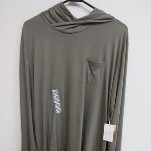 NWT Free Fly Fatigue Green Bamboo L/S Lightweight Hoodie Fishing Sun Shirt XL